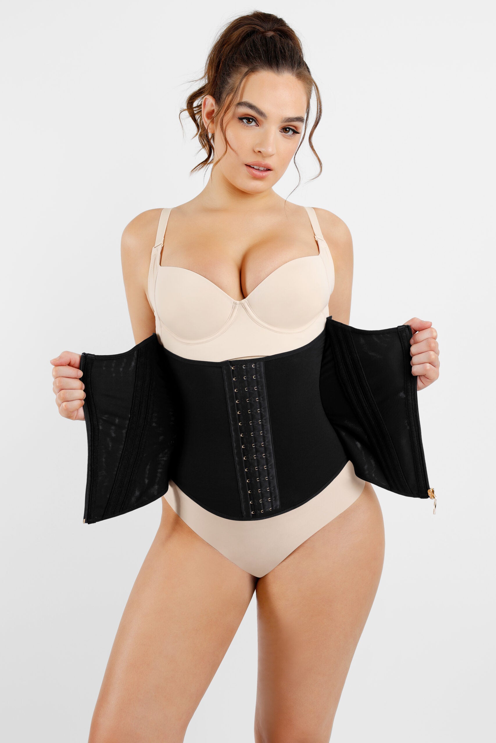 Waist Trainer 15 Steel Bones Cotton aus Baumwolle